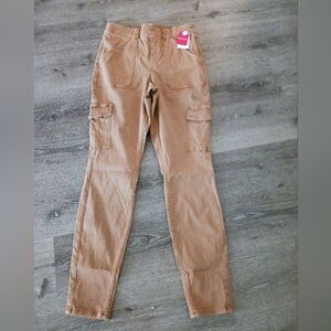 Spanx stretch twill ankle cargo pants XL Tall NWT honey glow